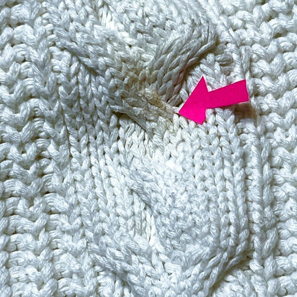 GAP Women's Fisherman Cable-Knit Sweater sz Medium Turtleneck Coastal Old Money - Picture 9 of 9